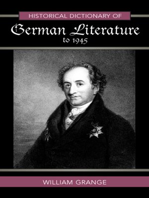 cover image of Historical Dictionary of German Literature to 1945